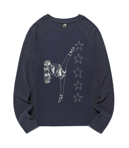 girl gang star slim l/s tee
[navy]