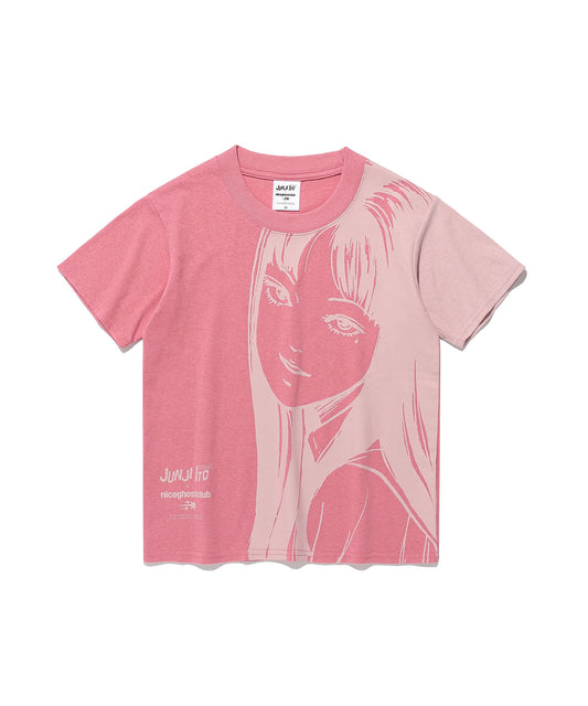 junji ito maniac tomie silhouette mini tee
[pink]