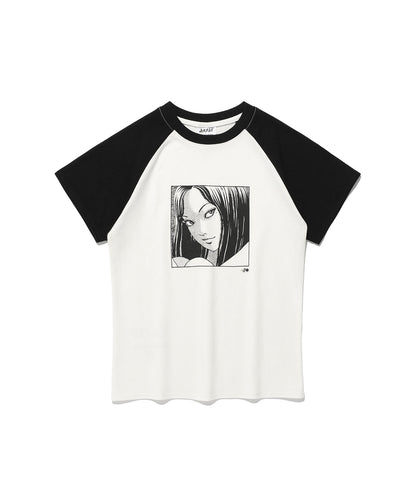 junji ito maniac tomie raglan mini tee[white]