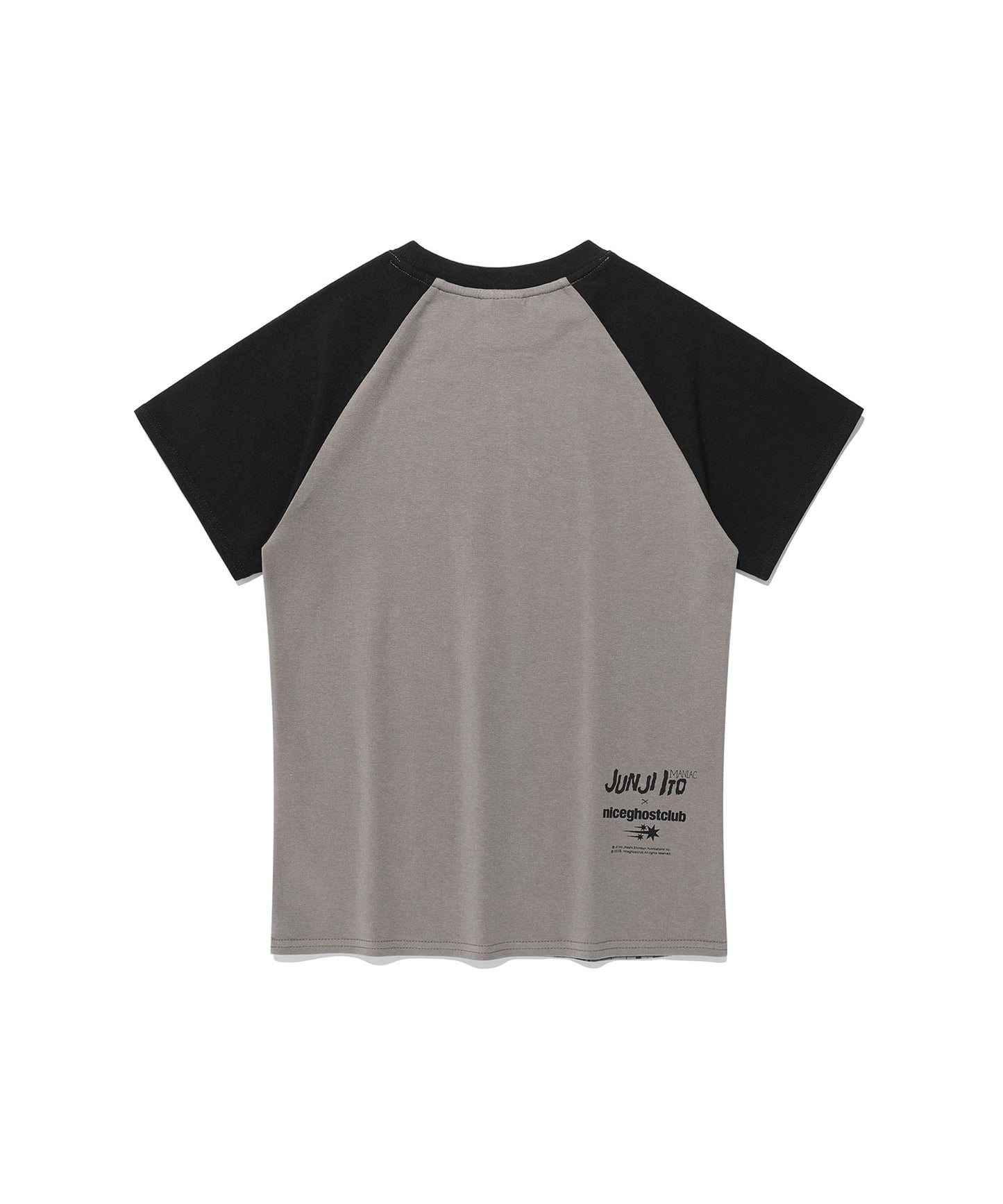 junji ito maniac cartoon raglan mini tee[grey]