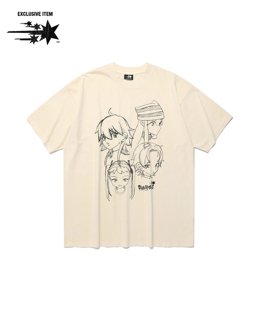 ghost angels head sketch pigment big big tee
[white]