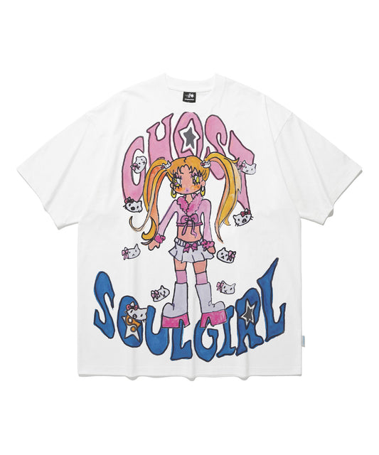 [x soulpusssy cat]ghostsoulgirl gyaru big big tee
[white]