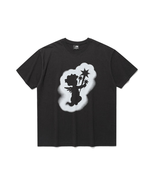 baby angel silhouette tee
[black]