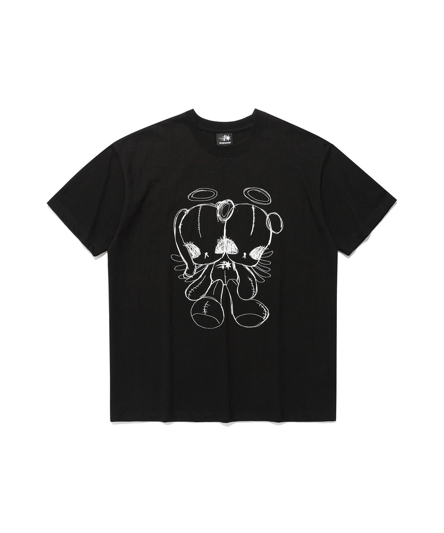 cotton doll angel tee
[black]