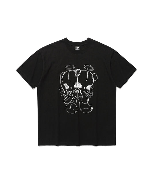 cotton doll angel tee
[black]