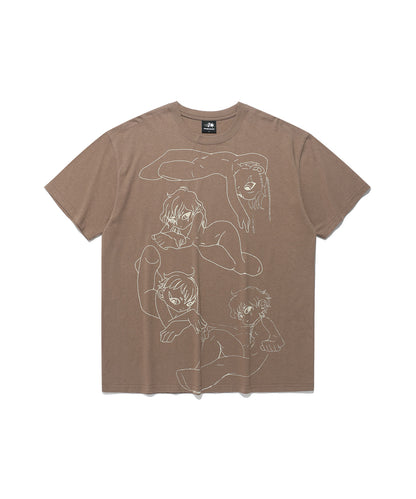 heaven gatekeeper line tee
[brown]
