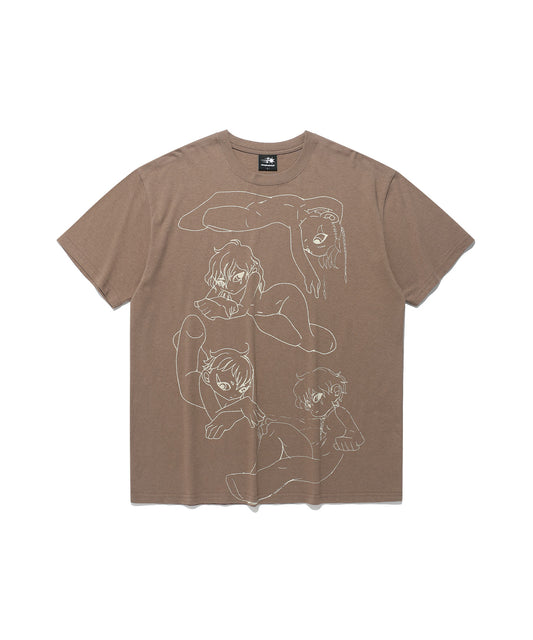 heaven gatekeeper line tee
[brown]