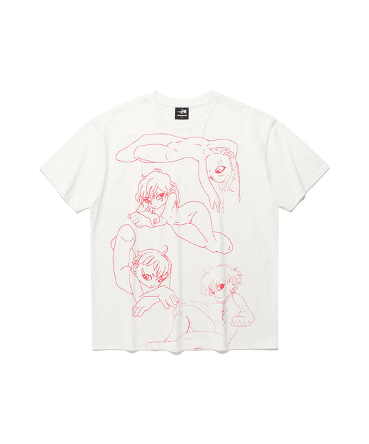 heaven gatekeeper line tee
[white]