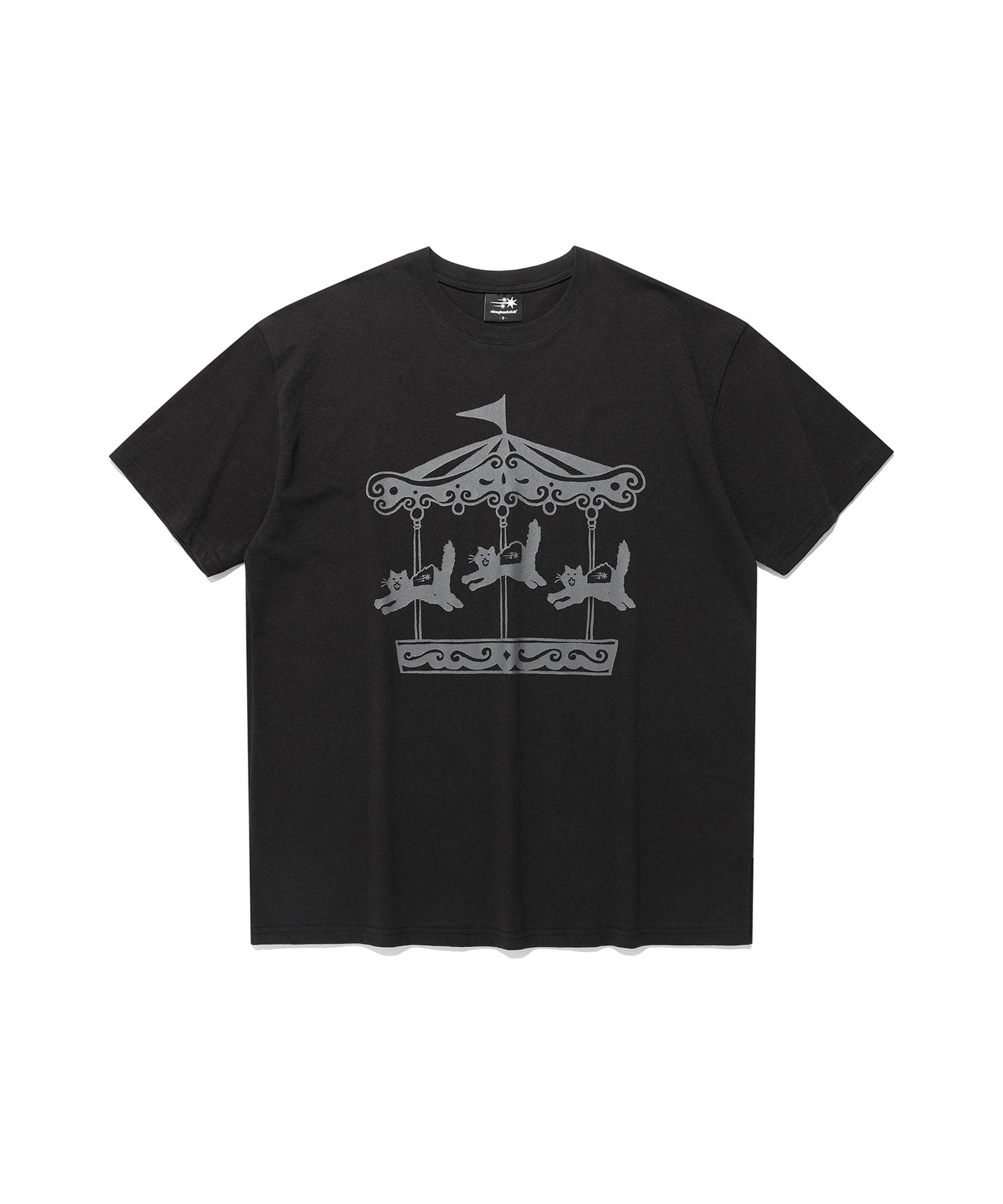 cat rides tee
[black]