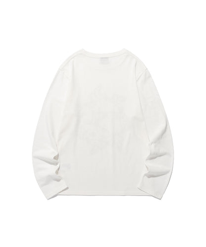 unicorn circle slim l/s tee
[white]