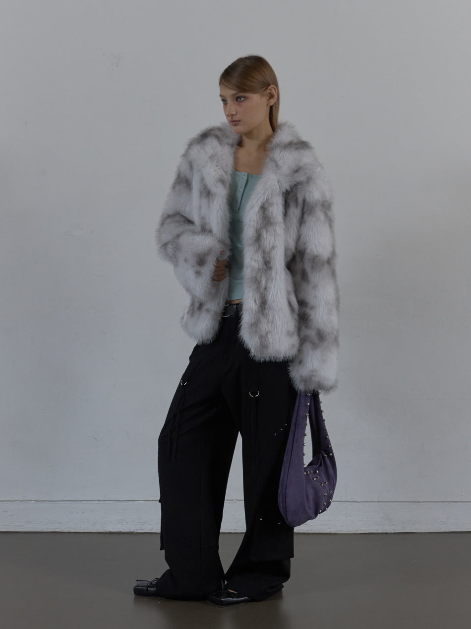 FAUX FUR JACKET / WHITE