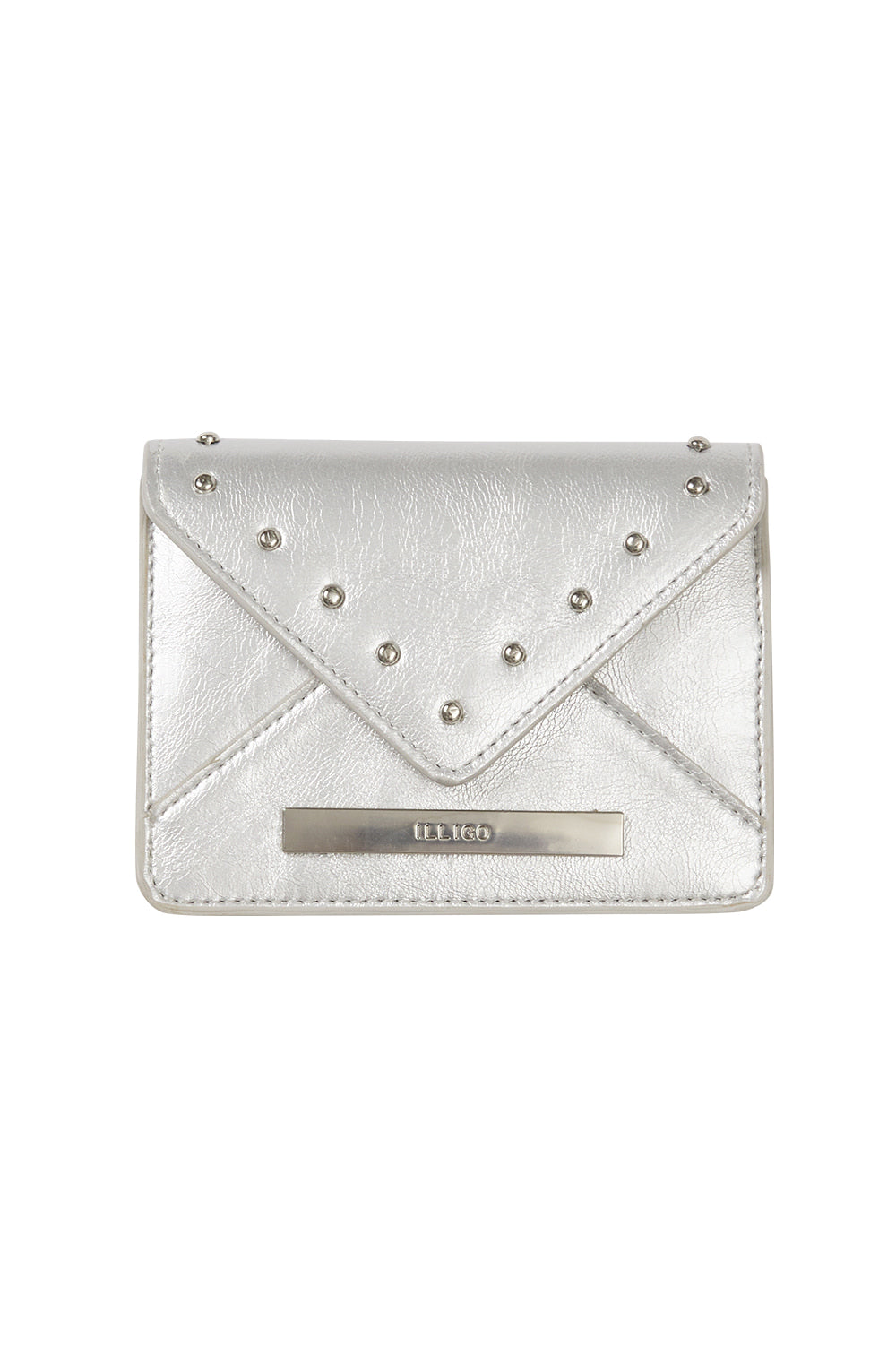 Letter Fold Card Wallet Silver