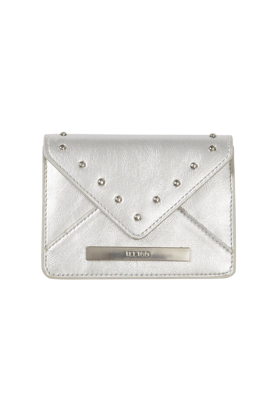 Letter Fold Card Wallet Silver