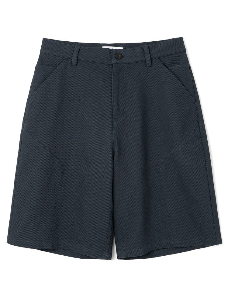 Twill Curved Pants [Navy]