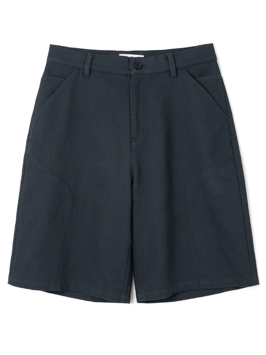 Twill Curved Pants [Navy]