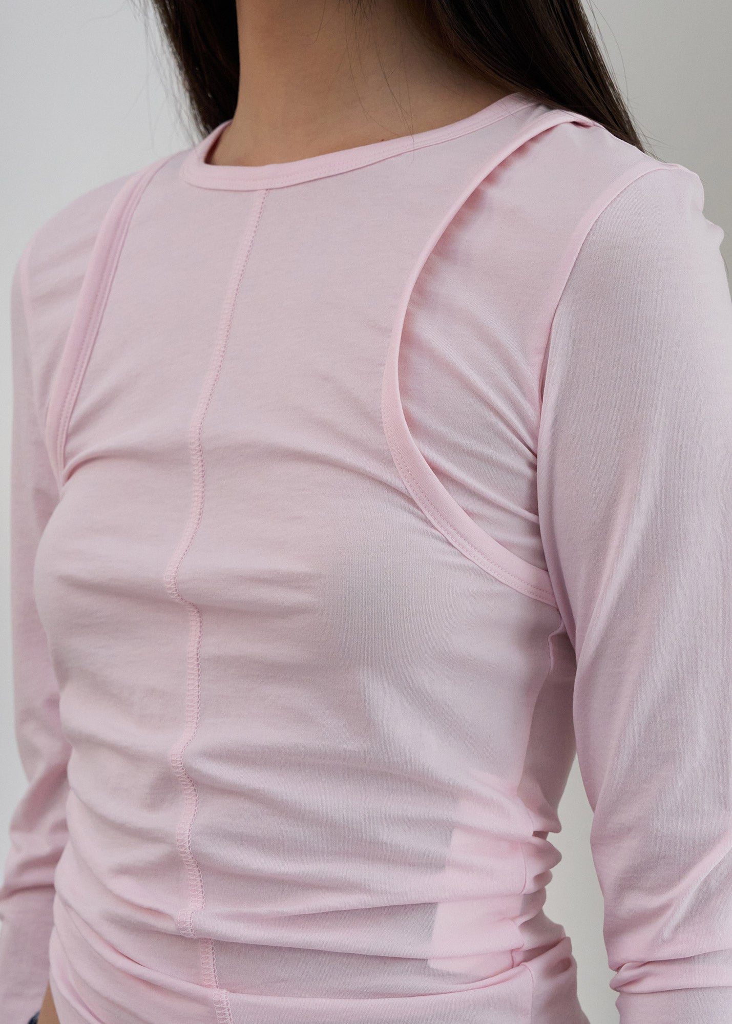 LAYERED LONG SLEEVE JERSEY TOP / 3 Color