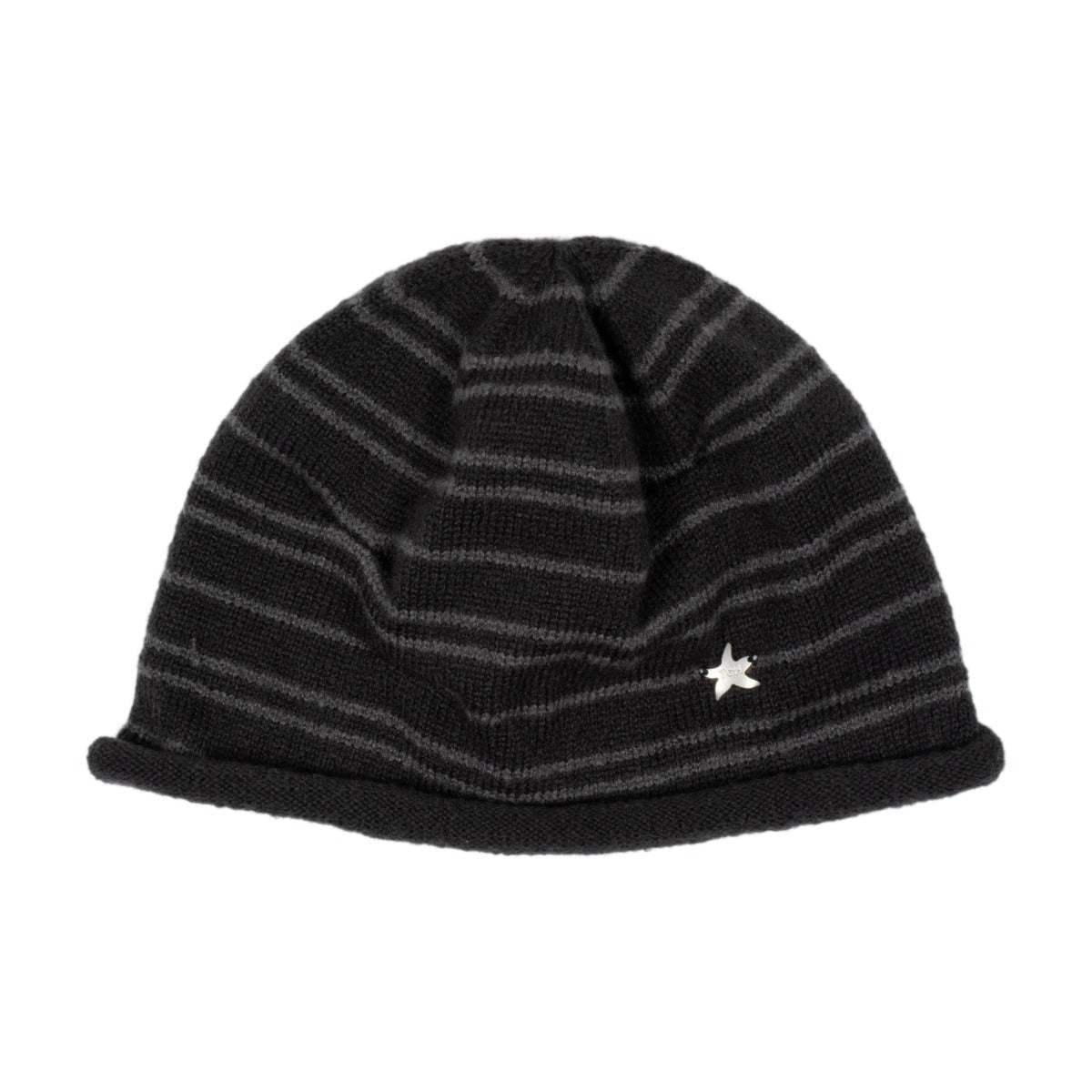TCM stripe bottle beanie (charcoal/grey)