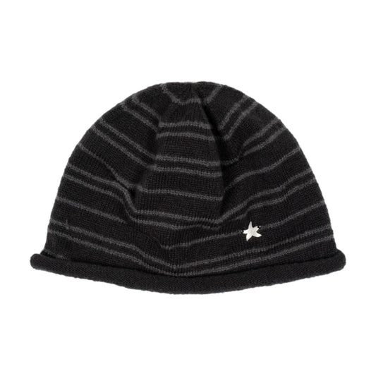 TCM stripe bottle beanie (charcoal/grey)