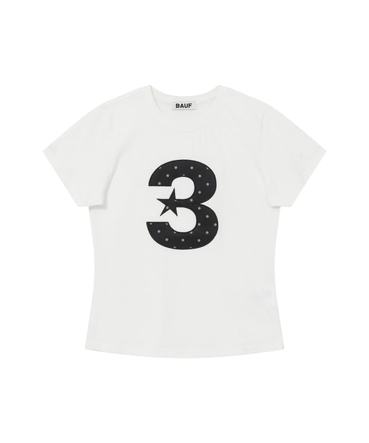 3 logo Dot Slim Fit T-shirt [White]