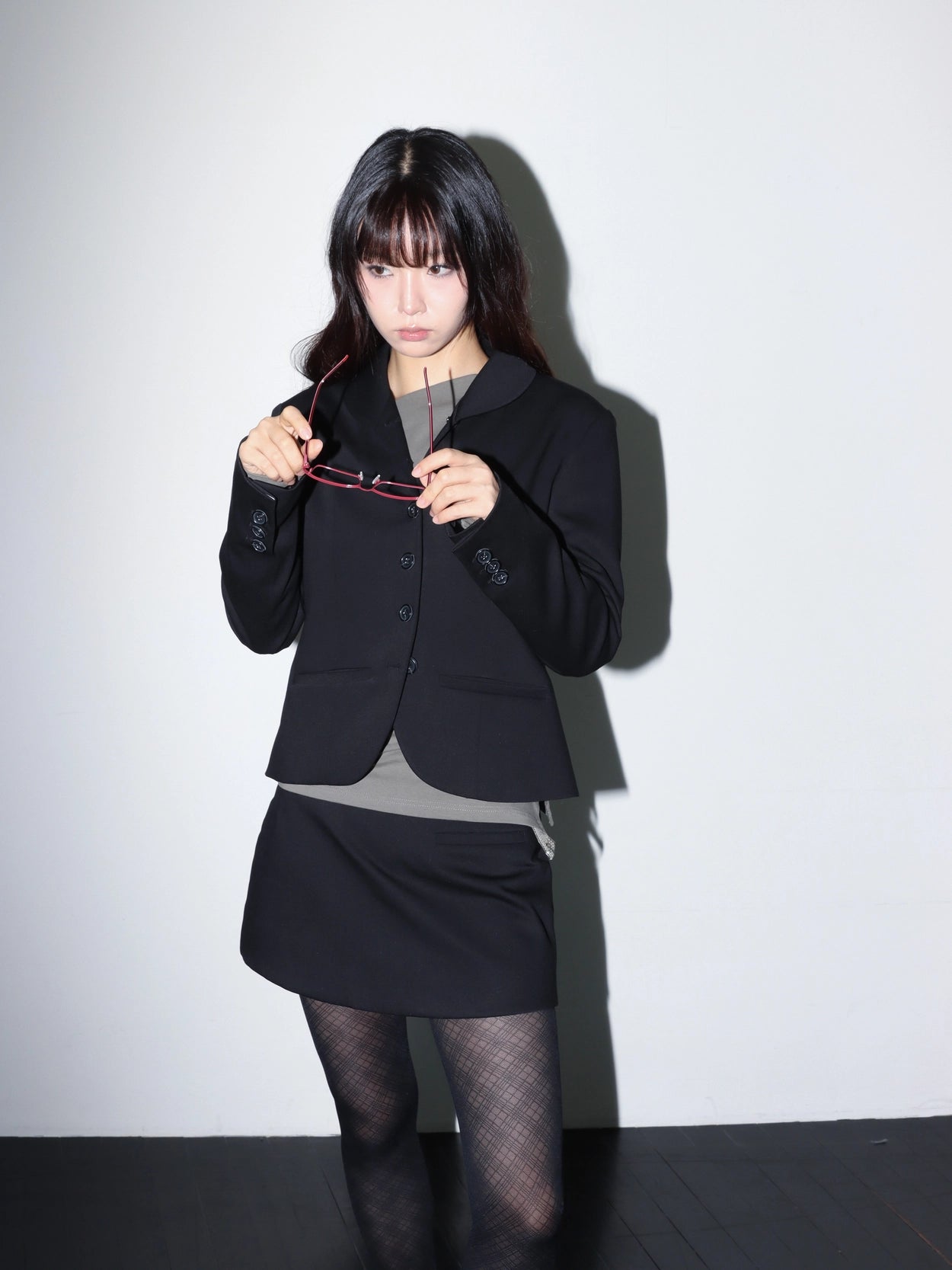CLASSIC PADDED MINI SKIRT (BLACK) 
