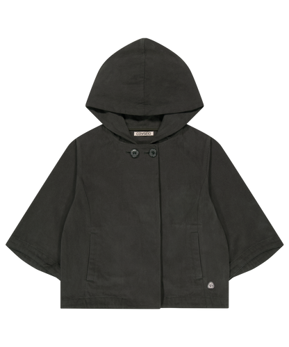 HOODED CAPRI JACKET CHARCOAL