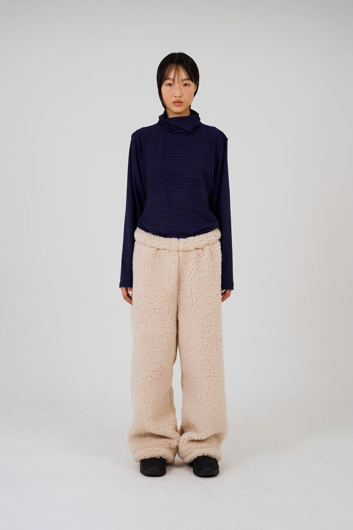 COLOR POP TURTLENECK T-SHIRT - BLUE