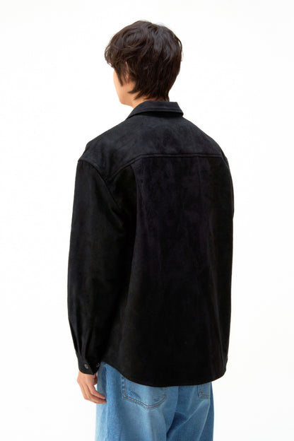 Eco suede oversized shirt / 3 Color