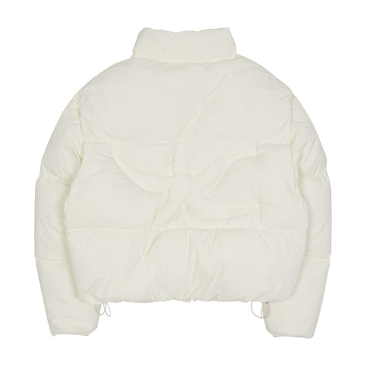 TCM starfish logo puffer jacket (ivory)