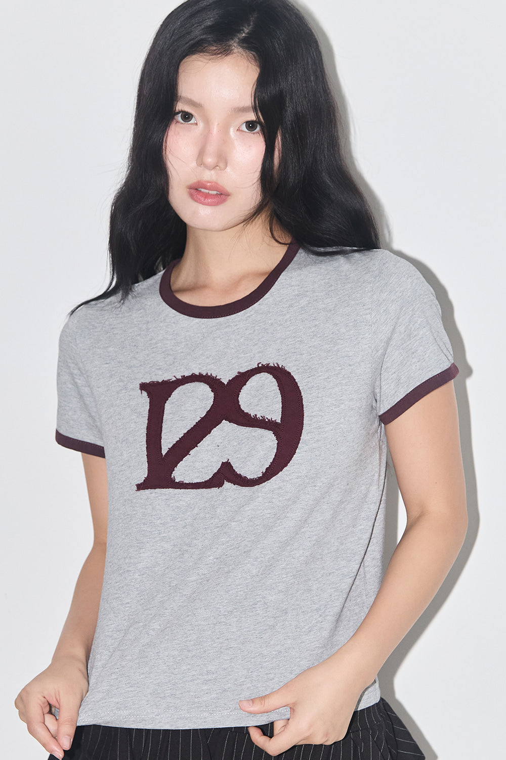 129 Logo Patch T-Shirt Gray