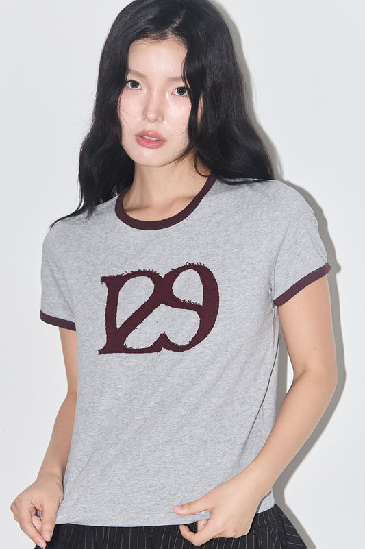 129 Logo Patch T-Shirt Gray
