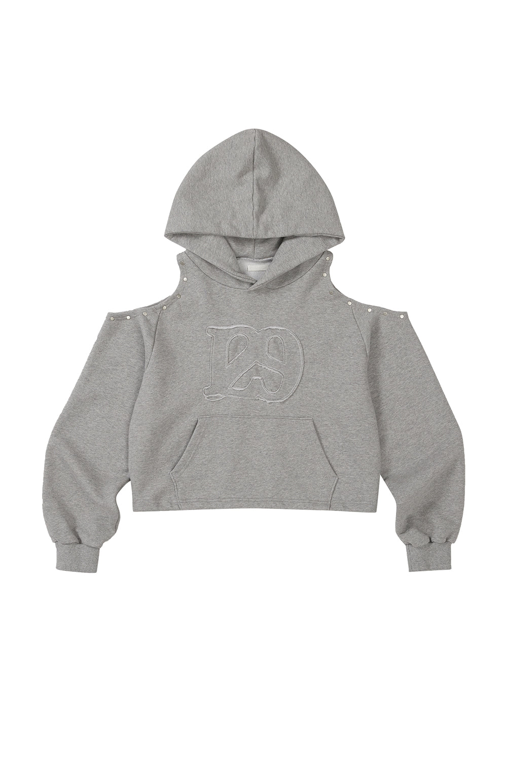 129 Cutout Overfit Hoodie / Melange