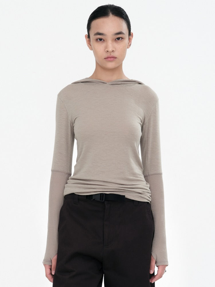 Minimal Ribbed Hoodie [Green]