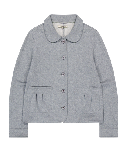 COZY SWEAT JACKET MELANGE GRAY