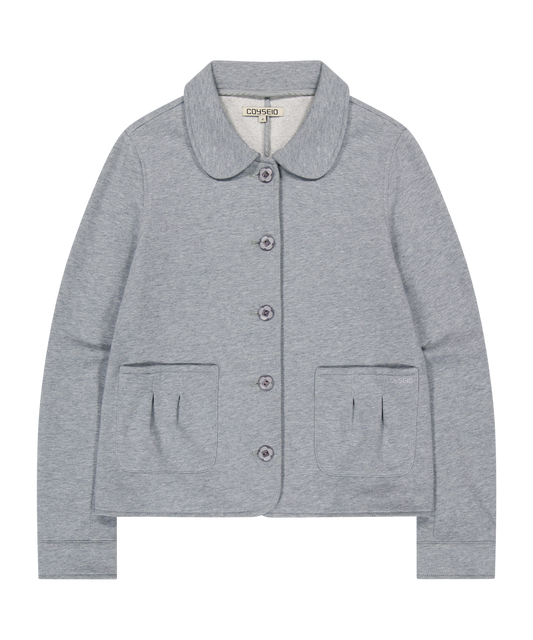 COZY SWEAT JACKET MELANGE GRAY