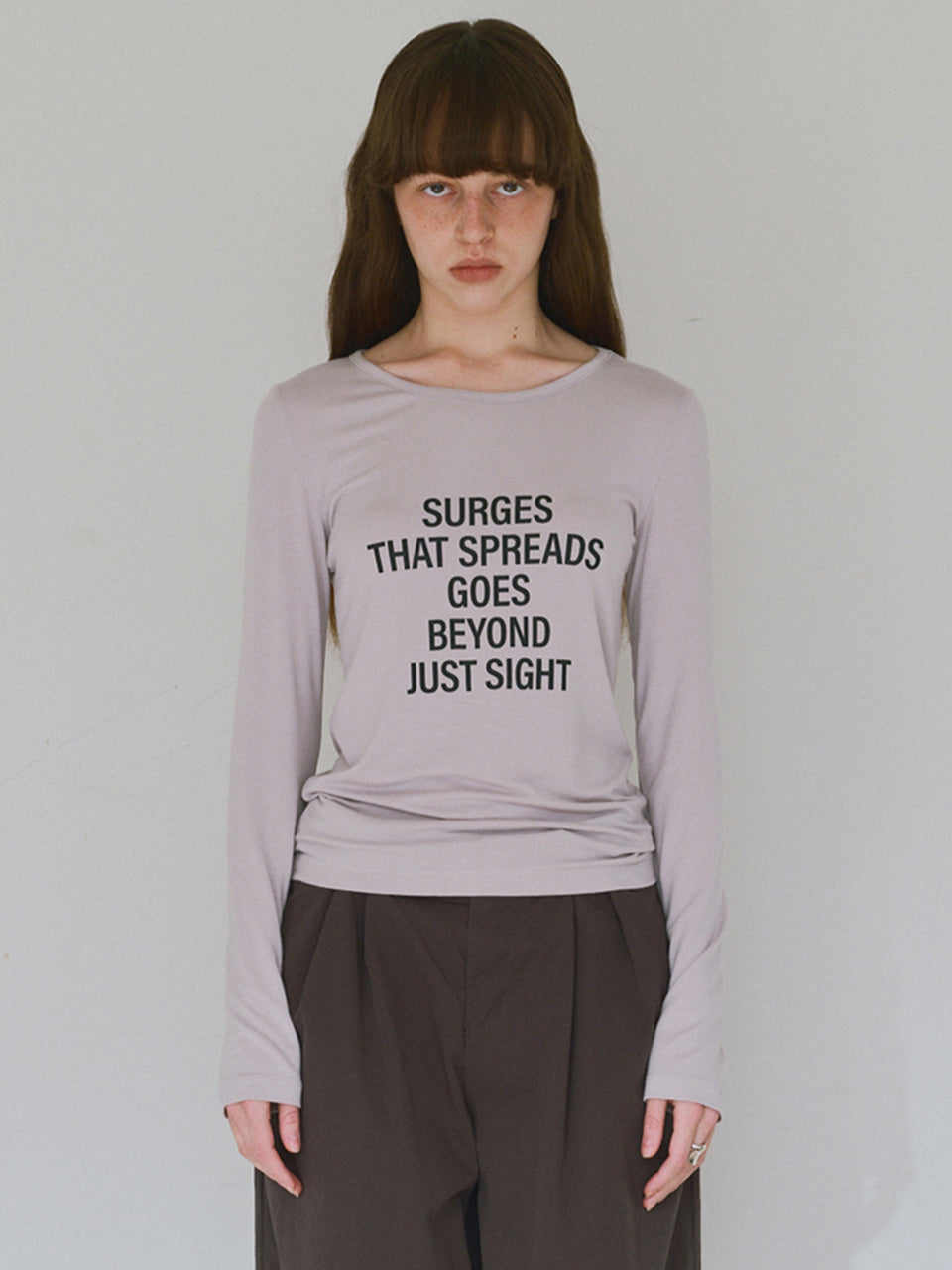 Typography T-shirts [Gray]
