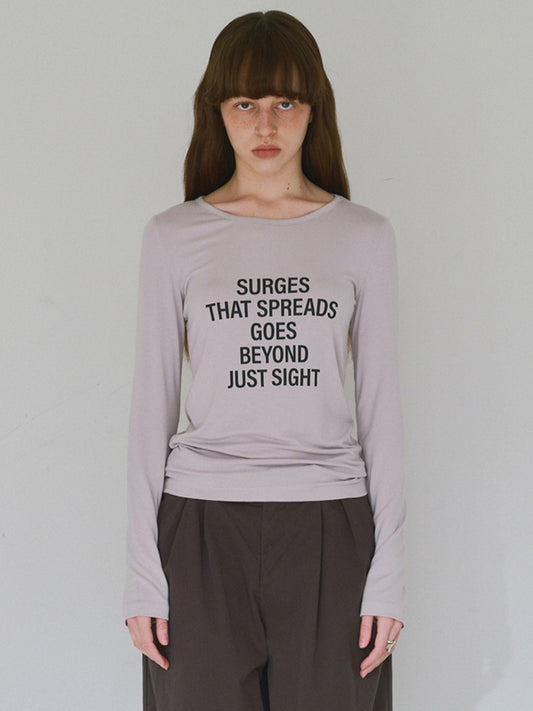 Typography T-shirts [Gray]