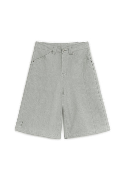 Angel wing bermuda pants (Gray)