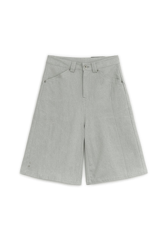 Angel wing bermuda pants (Gray)
