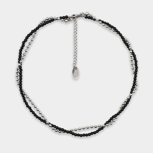 Twist Steel Noir Necklace