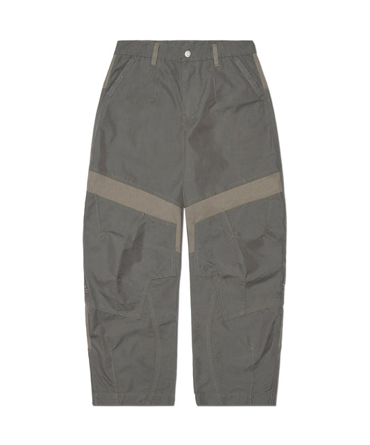 SIDE ZIPPER DOUBLE KNEE PANTS - KHAKI