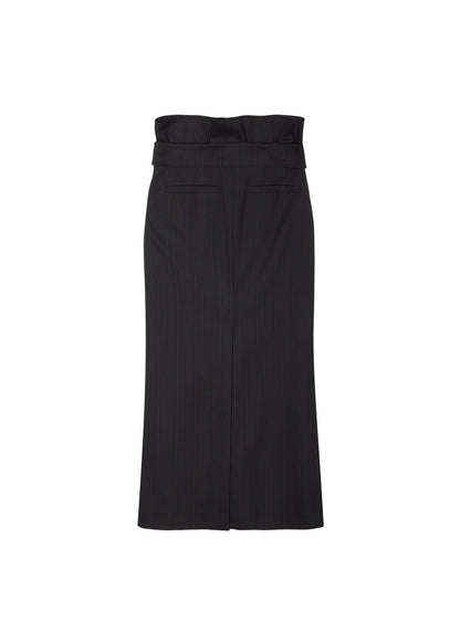 FOLDOVER DETAIL LONG SKIRT (BLACK)