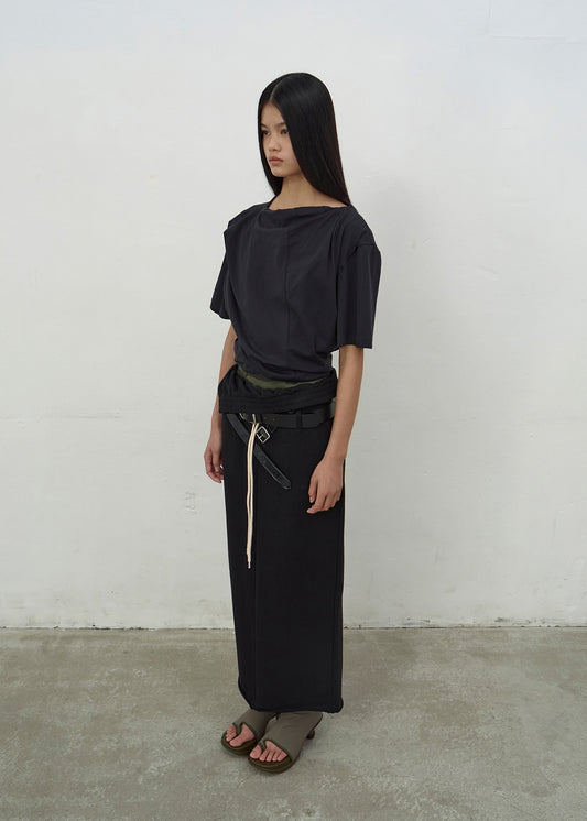 TWISTED CROPPED TOP (BLACK)