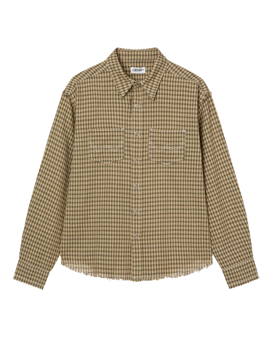 WESTERN CHECK SHIRTS [YELLOW GREEN]