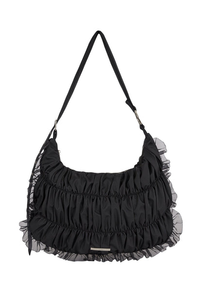 Frill Bubble Big Cross Back Black