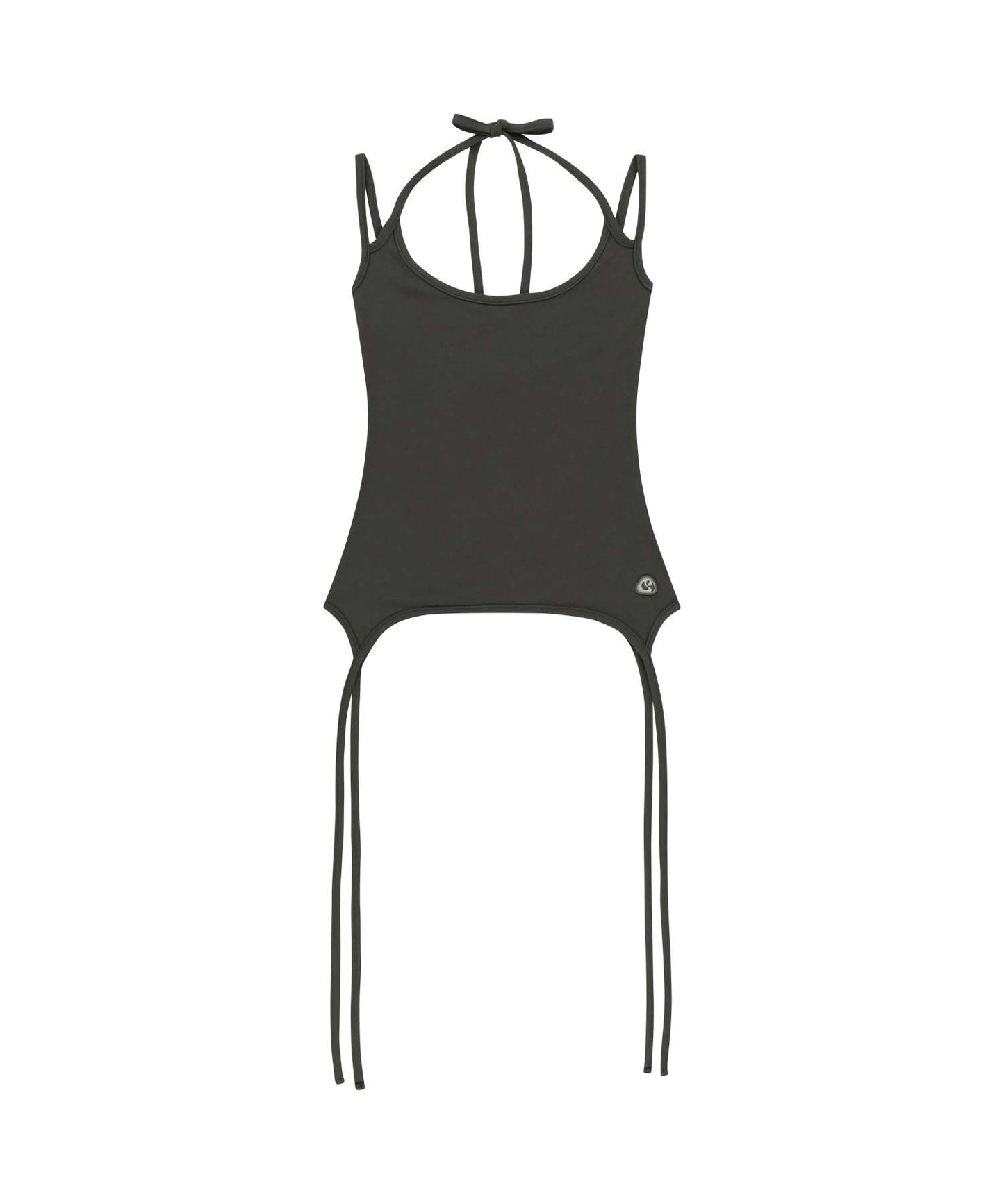 HALTER STRAP SLEEVELESS CHARCOAL 