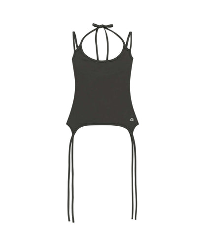 HALTER STRAP SLEEVELESS CHARCOAL 