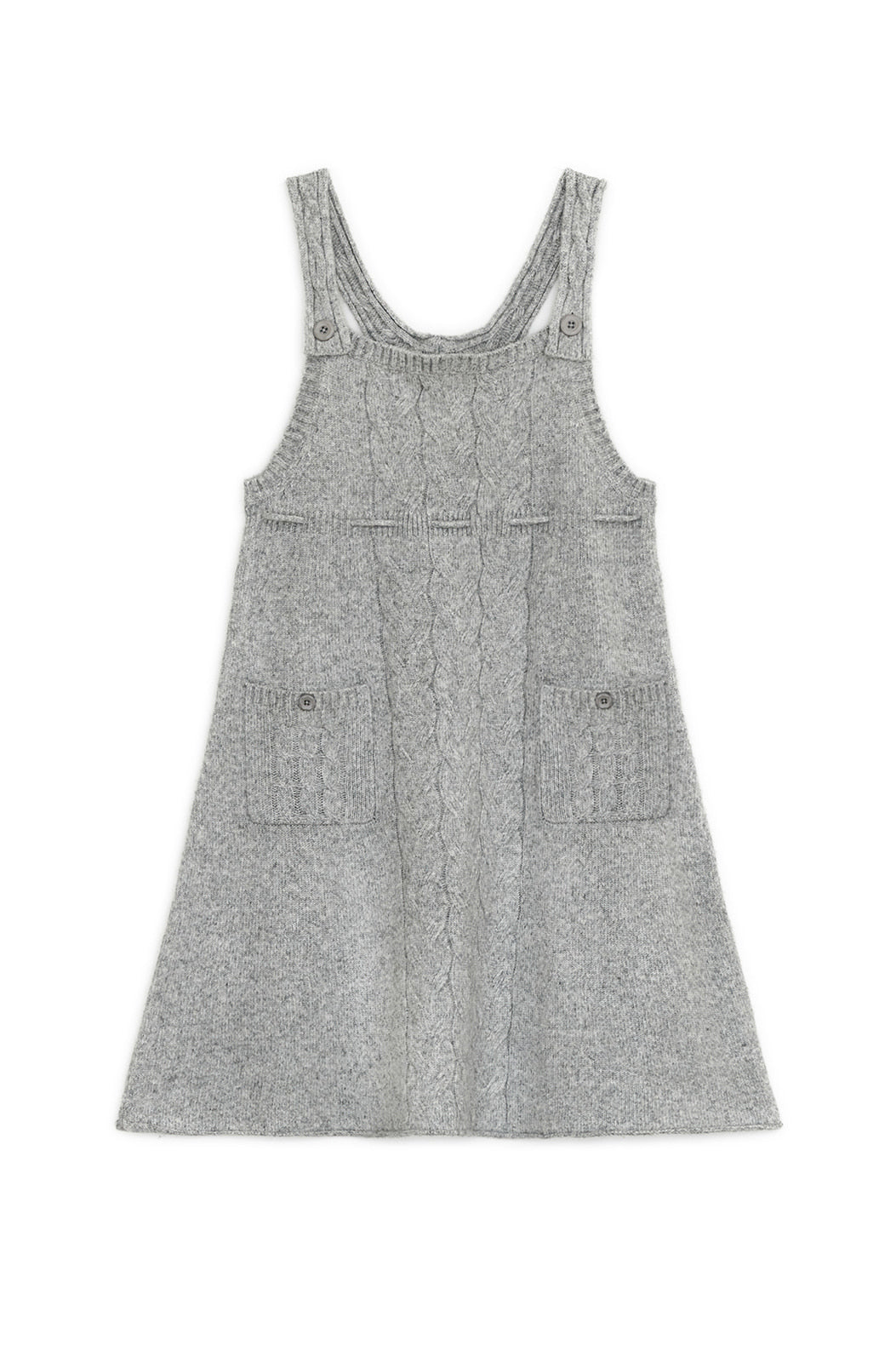 Strap knit dress (Gray)