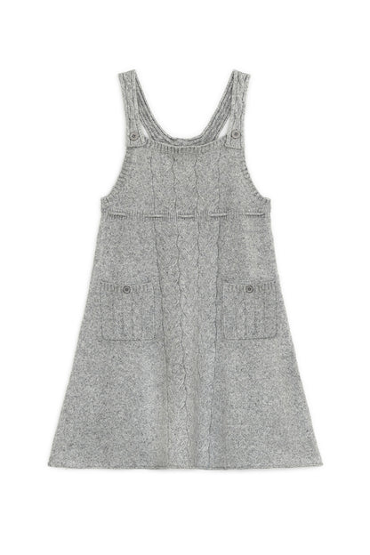 Strap knit dress (Gray)