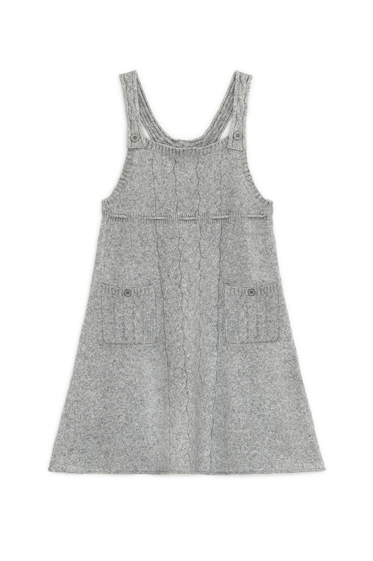 Strap knit dress (Gray)