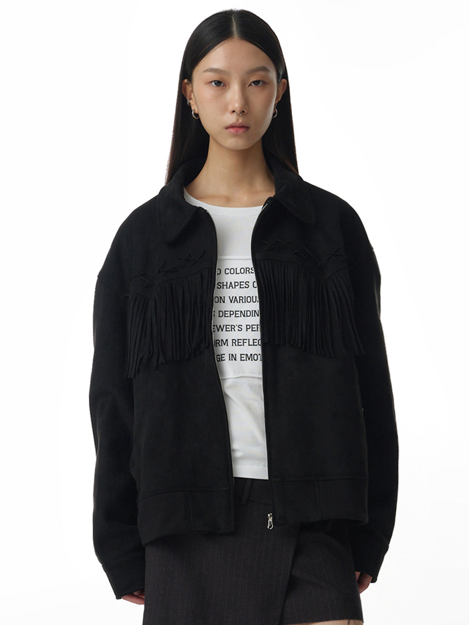 Fringe Western Jacket [Black]